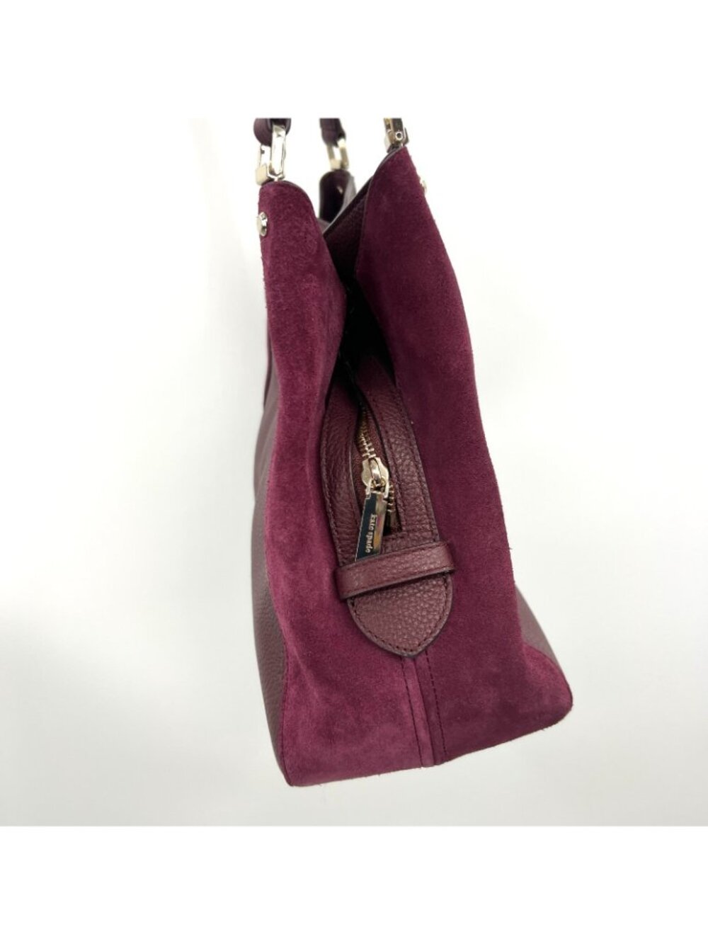 Kate Spade New York Leila Medium Pebbled Leather Burgundy Shoulder Bag - Picture 5 of 10
